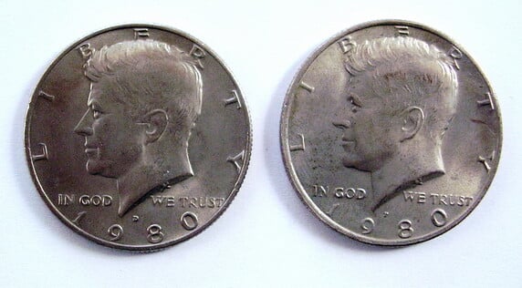 Kennedy Monedas Par Two Coin 1981 P And D