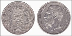 5 francs (Leopoldo II des belges)
