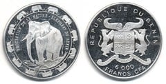 6.000 francs CFA (Elefante de Benin)
