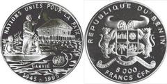 6.000 francs CFA (50 Aniversario de la ONU)
