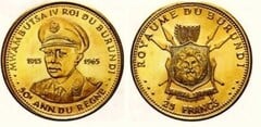 25 francs (50 Aniversario del Reinado de Mwanbutsa IV)