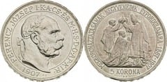 5 korona (40 Aniversario de la Coronación de Franz Joseph I)