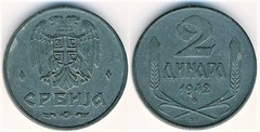 2 dinara (Ocupación alemana)