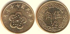 1/2 dollar (1/2 yuan)