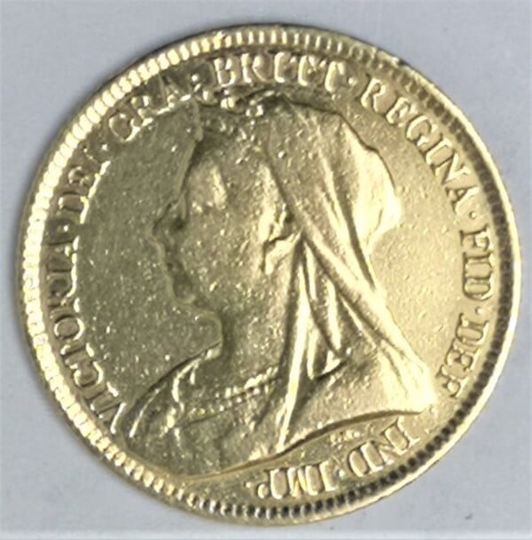 Inglaterra 5 shillings oro Reina Victoria de 1893
