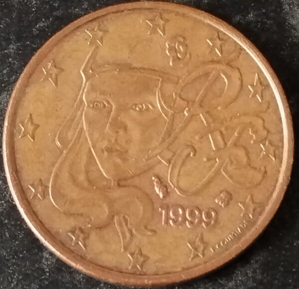 Francia moneda 5 centimos de euro 1999