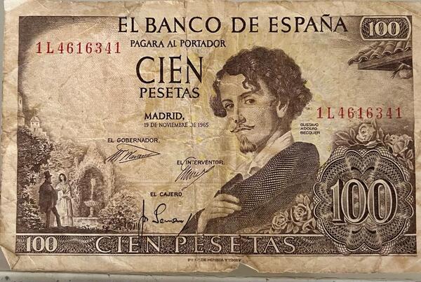 Billete 100 pesetas 1965