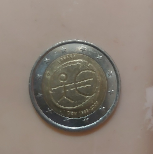 Moneda 2 euros de españa UEM 1999-2009 conmemorativa