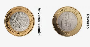 Moneda de 20 pesos