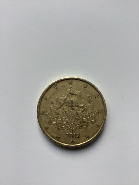 Moneda 50 centimos Italia 2002