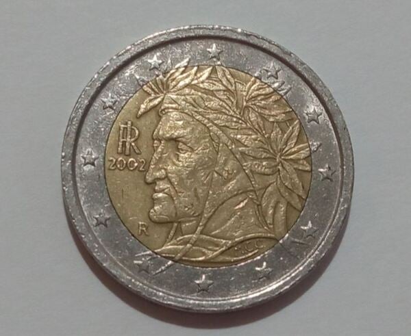 Moneda 2 Euros Italiana 2002 - Dante