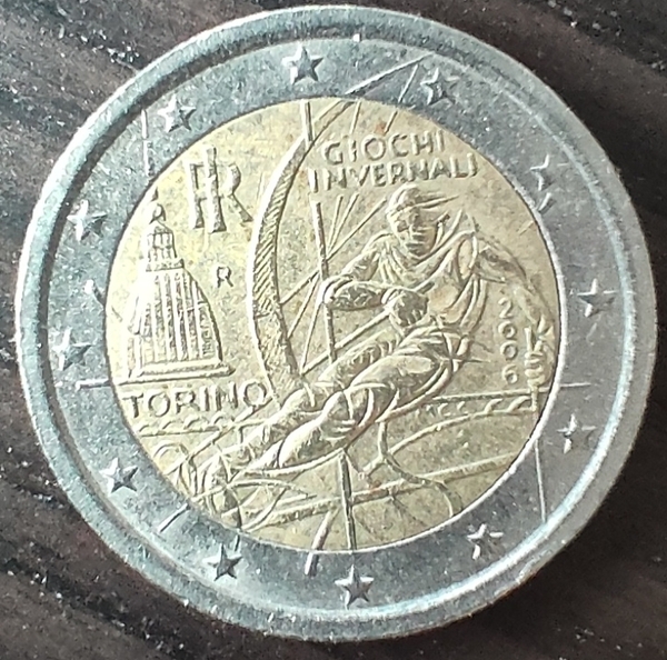Moneda 2€ Juegos de invierno Torino 2006