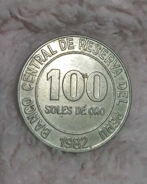 Moneda de 100 soles de oro de Perú 1980-1982