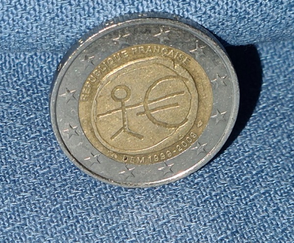 Moneda 2 euros 10° aniversario UME