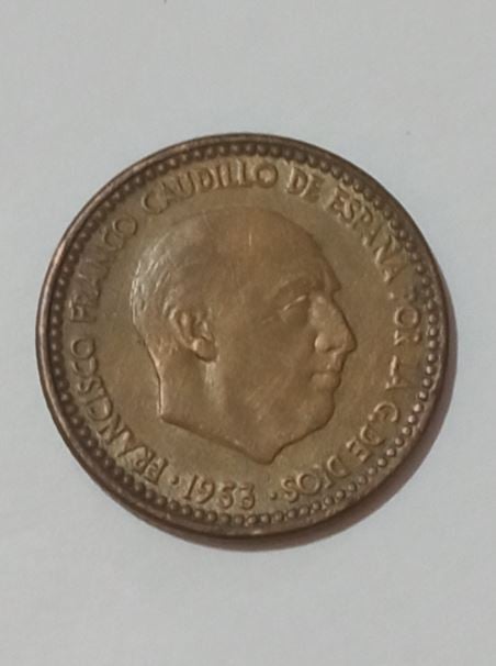 Moneda 1 peseta España 1953 - Estrella 62