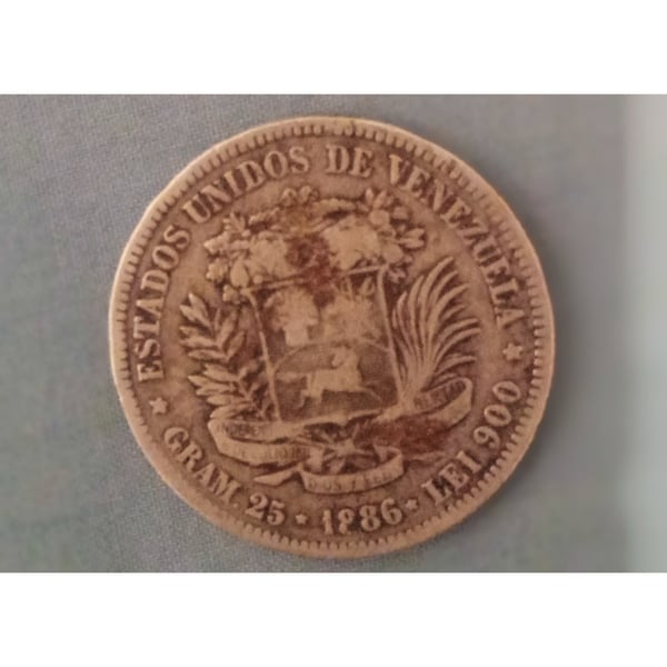 1886 moneda Estados Unidos de Venezuela