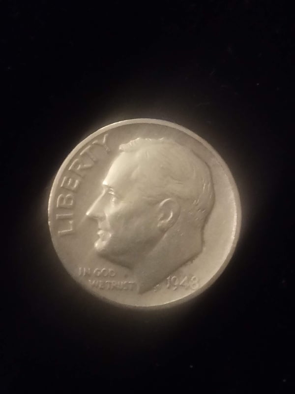 1dime(10 cents)(Roosevelt Silver Dime)1948 S