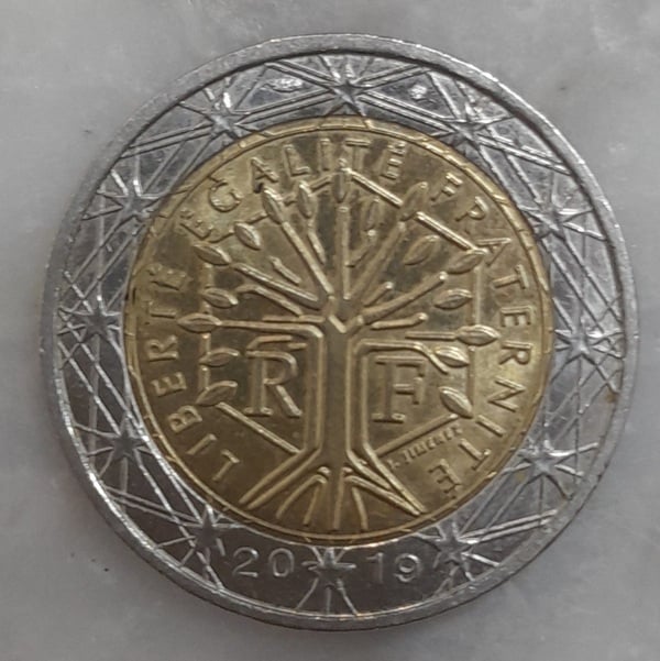 Moneda 2€ Francia árbol de la vida