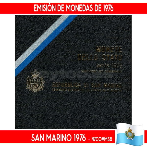 J0032# San Marino 1976. Emisión de Monedas Anual (BC) WCC#MS8