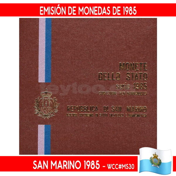 J0041# San Marino 1985. Emisión de Monedas Anual (BU) WCC#MS30