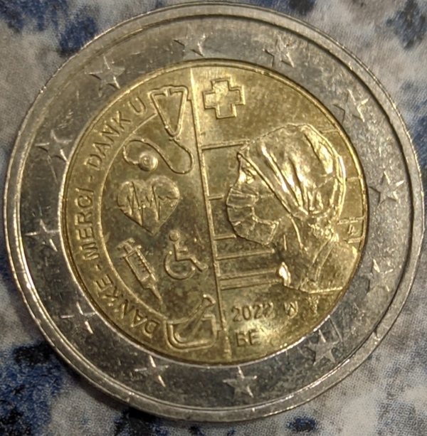 Moneda 2 euros Belgica 2022