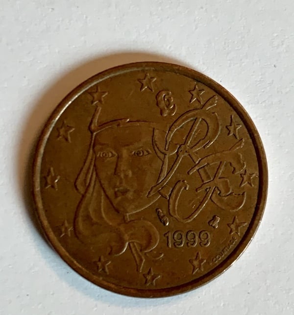 5 centimos Francia 1999