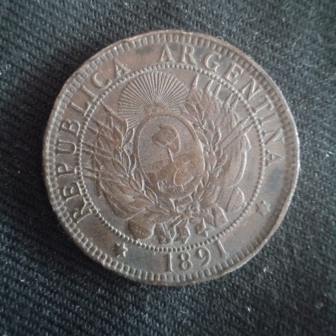 Dos centavos 1891 argentina