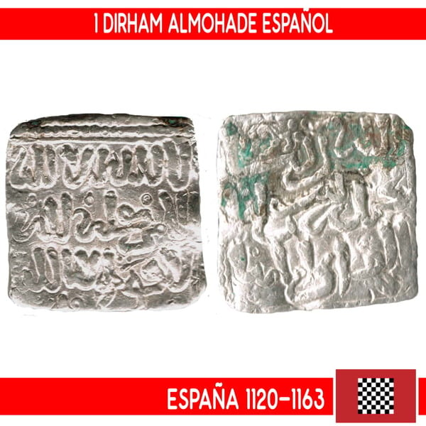 B0965.1# España 1120. 1 dirham Plata Almohade español (BC)