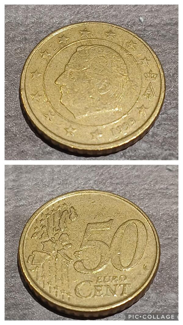 50 Centimos Belgica 1999