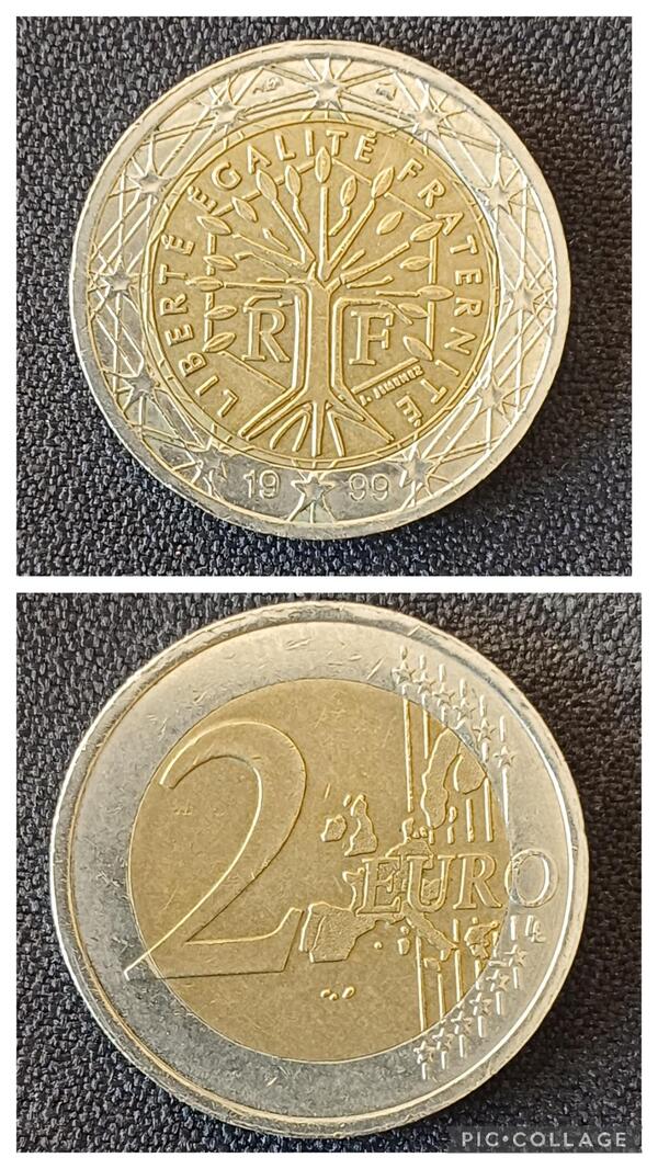 2 euros Francia  1999