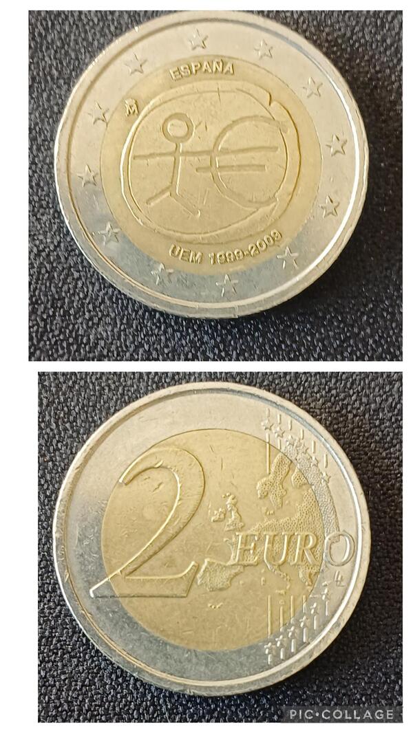2 euros España conmemorativa 1999-2009