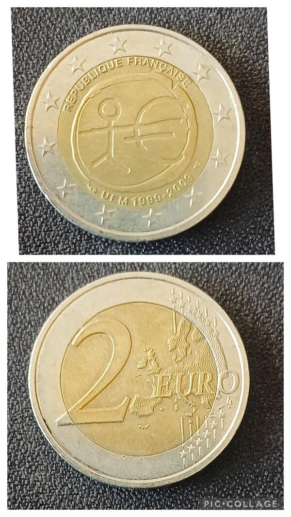 2 euros Francia conmemorativa 1999-2009