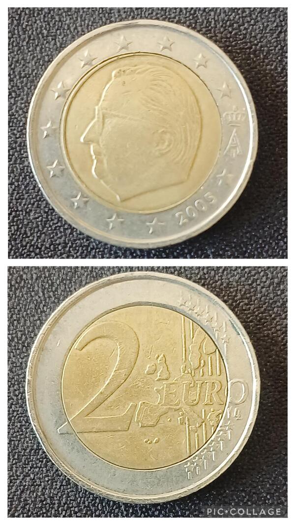 2 euros Belgica 2003 con errores