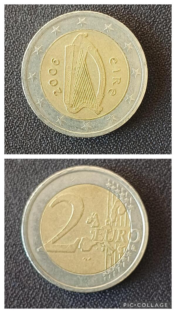 2 euros Irlanda 2006 con error