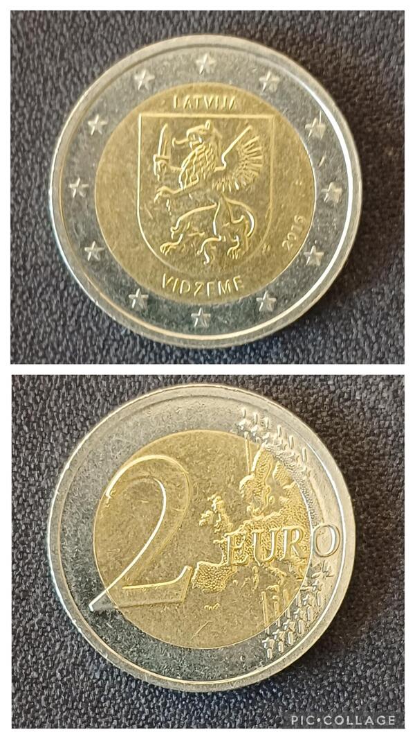 2 euros Letonia conmemorativa 2016