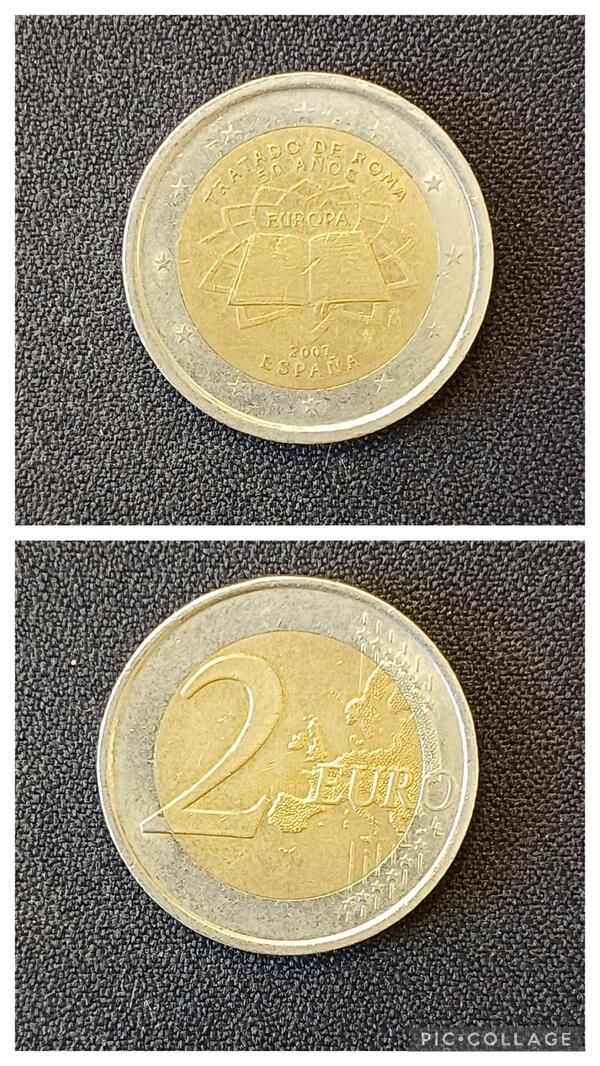 2 euros España 2007 Tratado Roma