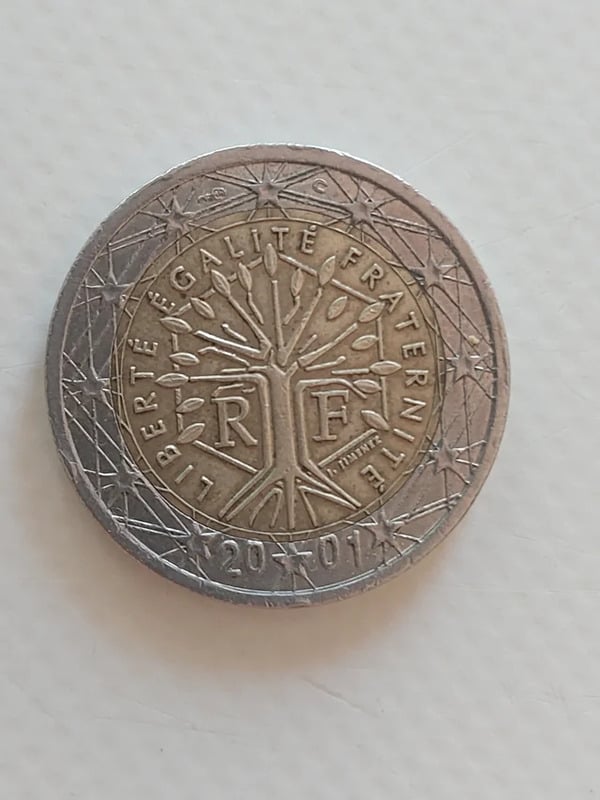 Moneda 2 Euros Francia 2001