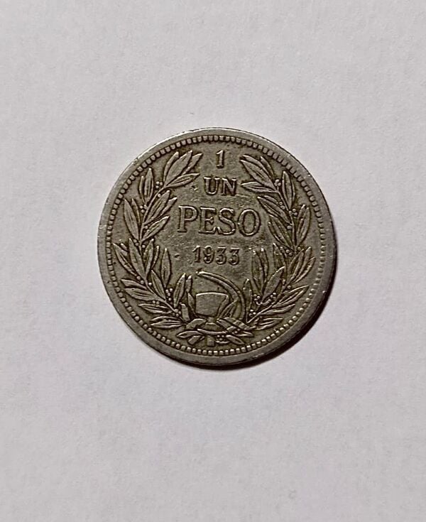 Moneda 1 peso Chileno 1933