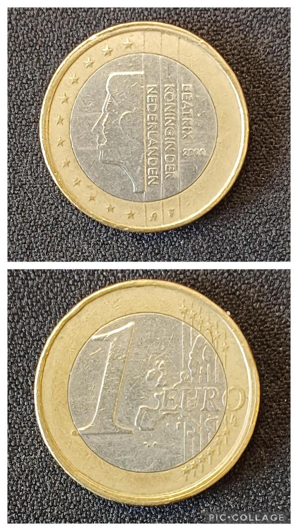 1 euro Holanda 2000 con error