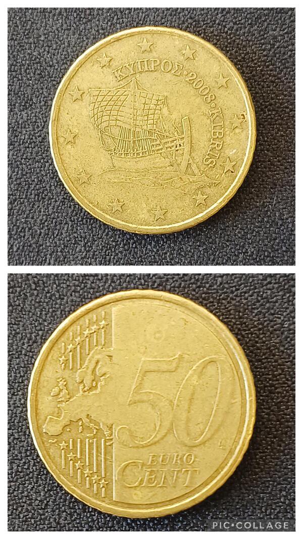 50 centimos Chipre 2008
