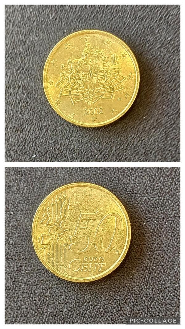 50 centimos Italia 2002