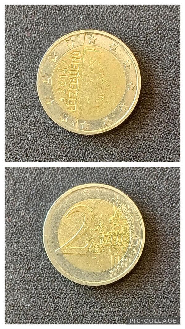 2 euros Luxemburgo 2014 con error