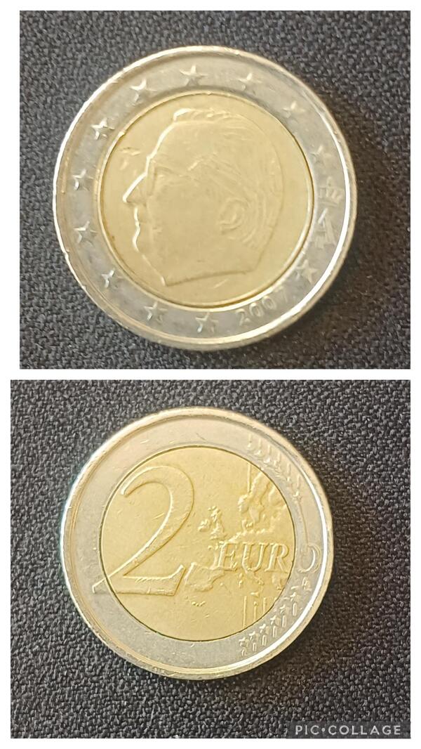 2 euros Belgica  2007 con errores