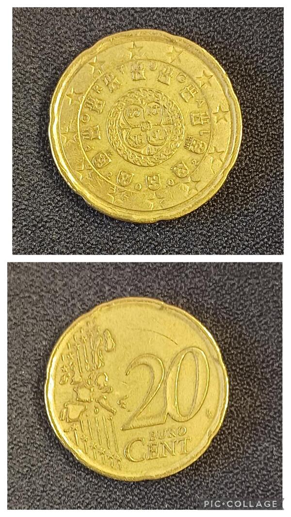 20 centimos Portugal 2002