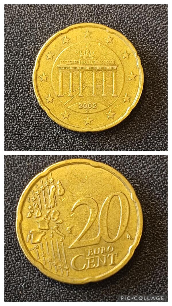 20 centimos alemania 2002 J