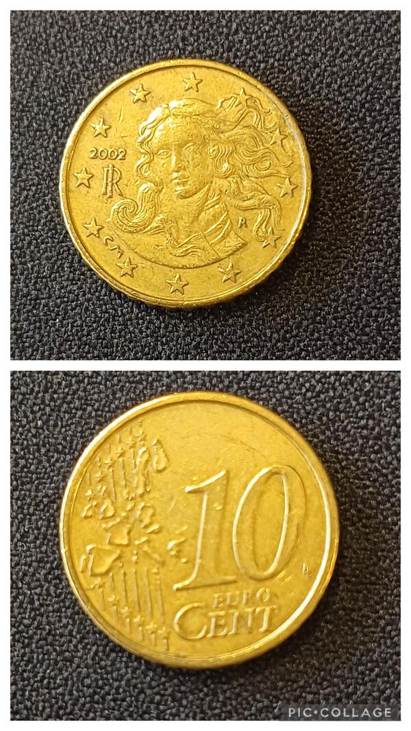 10 centimos Francia 2002