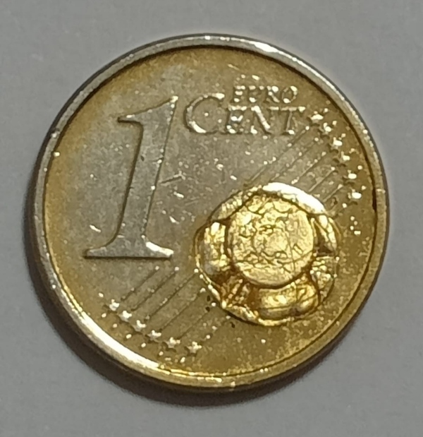 Moneda 1 céntimo múltiples errores