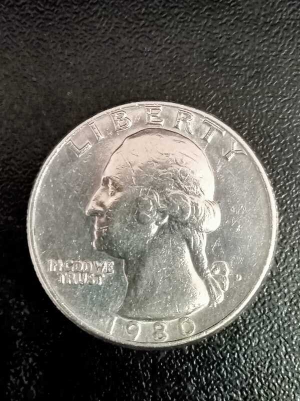 25 centavos dollar USA 1980 D