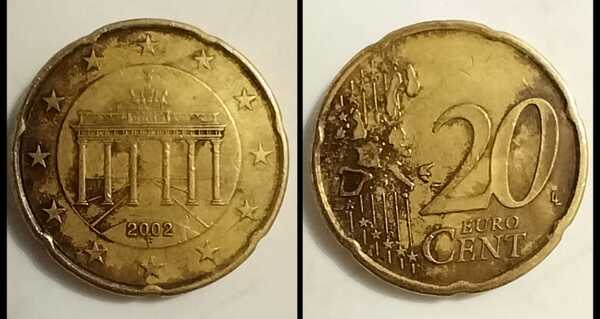 Moneda de 20 céntimos Alemania 2002