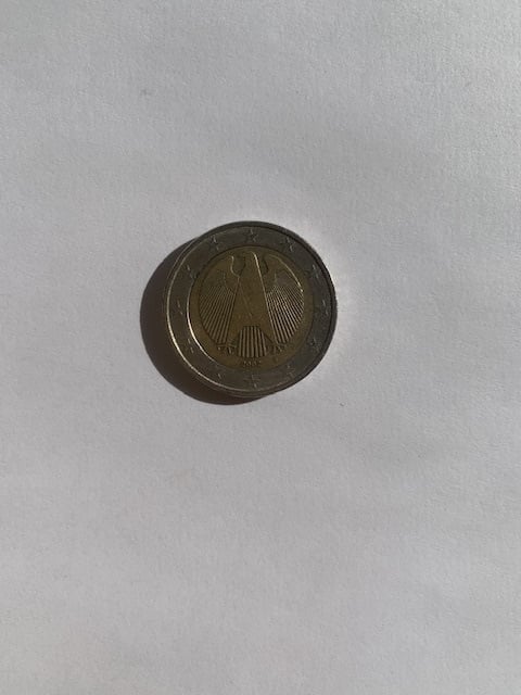 Moneda 2 euros 2002 con letra D